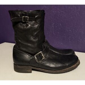 Frye Women's Veronica Boot 9.5 B Leather Moto Biker Pull On Slouch Mid Engineer